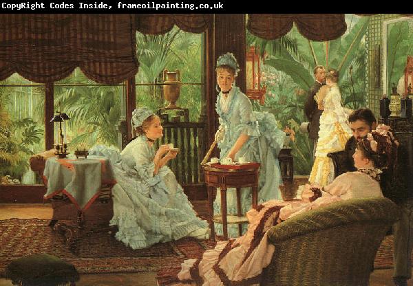 James Tissot In the Conservatory (Rivals)